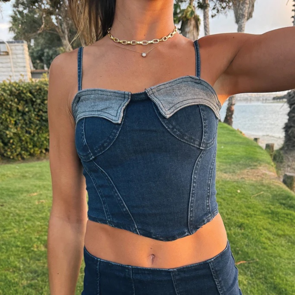 Urban Edge Denim Top- Blue Jean View 3
